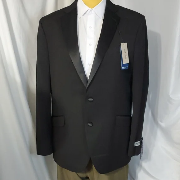 Kenneth Cole Reaction NWT Black Formal/Tuxedo Jacket w/Satin Lapel 42L, 36S